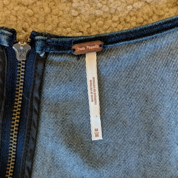 Free People Denim Fitted Dress Sz. M - Picture 2 of 4